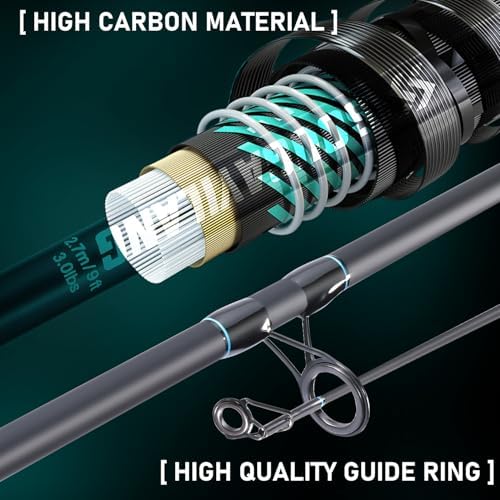 Sougayilang Surf Fishing Rod Combo Medium/Heavy 3 Piece Baitfeeder Spinning Combo with 4000 Size Reel for Travel - Image 6