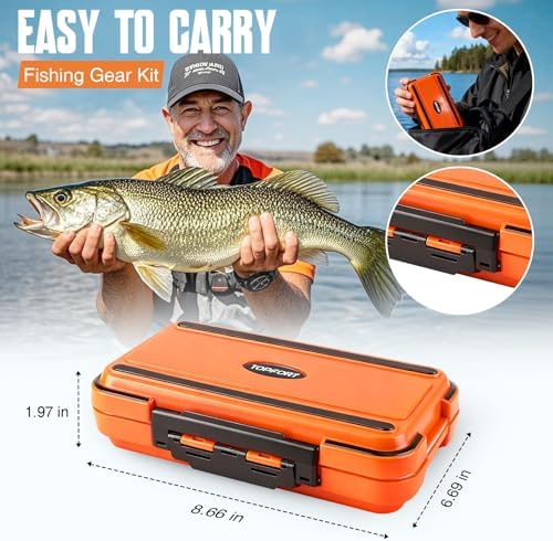 TOPFORT 187/343pcs Fishing Accessories Kit, Organized Fishing Tackle Box with Tackle Included, Fishing Hooks, Fishing Weights Sinkers, Fishing Gear and Equipment, Fishing Gift for Men - Image 4