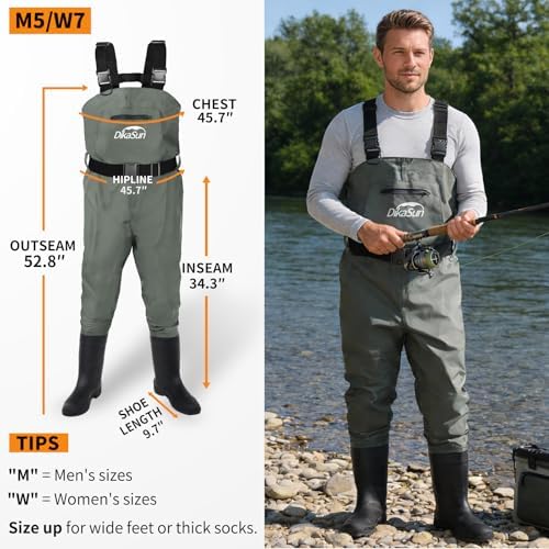 Fishing Waders for Men & Women, Waterproof Chest Waders with Boots - Image 5