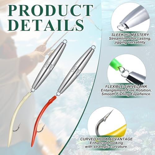 6 Pcs 2oz A17 Diamond Jigs Saltwater Fishing Lures Flat Metal Jigging Spoon Baits for Surf Fishing Bottom Bouncing Sinking Casting Vertical Ocean Lures for Bluefish Striper Tuna Freshwater - Image 3