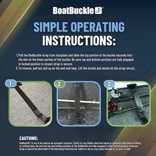 BoatBuckle 24-Inch Self-Retracting Fishing Rod Holder for Boat - Image 4