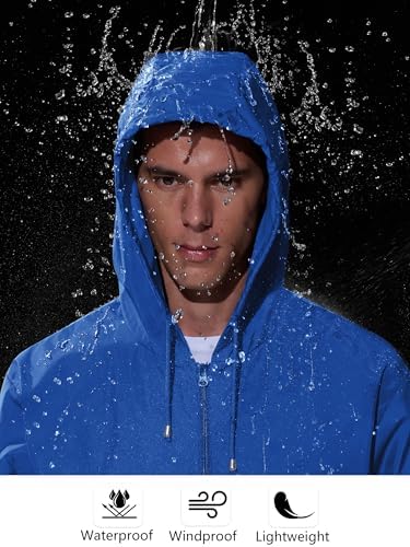 UIQUR Mens Rain Jacket Raincoat Waterproof Windbreaker - Image 4