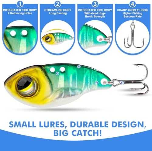 TRUSCEND Metal Fishing Jigs Lures with Hand-Polished, Colorfully Reflective Lead Fishing Spoons Glow Hard Swimbaits for Bass, Walleye, Trout, Salmon, Freshwater & Saltwater Fishing Gear Gifts for Men - Image 3