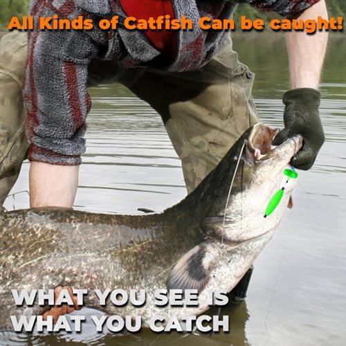 Catfish Rigs Set – 6 Pre-Tied Rigs with 2 Sinker Sliders & 2oz Dragging Weights, Float Rigs Tackle, Santee Rig, Circle Hooks– Complete & Ready-to-Use Kit - Image 5
