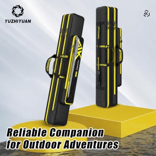 Fishing Rod Case, Double Layer Fishing Pole Bag with Straight Wire Frame, 1680D Durable Tackle Organizer & Travel Carrier for Telescopic Rods (Double Layer-Straight Wire Bag, 31 in / 80cm) - Image 6