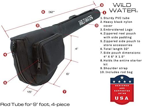 Wild Water Fly Fishing 9 Foot, 4-Piece, 3/4 Weight Fly Rod Deluxe Complete Fly Fishing Rod and Reel Combo Starter Package - Image 6