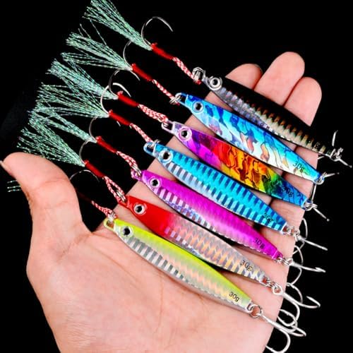 Aorace Jigging Lure Lead Fish Metal Jig Fishing Lure Paillette Knife Artificial Hard Bait Laser Body - Image 5