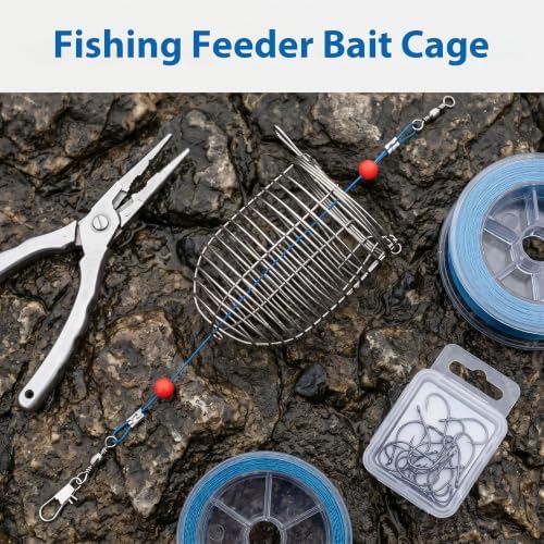 10pcs Fishing Bait Trap Cage Feeder, Baits Cage Basket Holder Coarse Lure Feeder Fishing Tackle Kit - Image 2