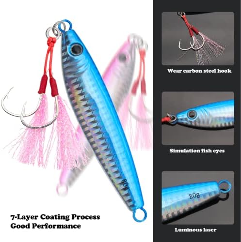 Vertical Jig Fishing Lures Saltwater Jigs Spoon Metal Design Tuna Baits - Image 3