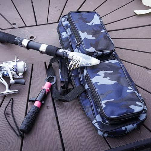 Fishing Tackle Carrier Bag with 2 Front Storage Pockets for Telescopic Rod - Image 4