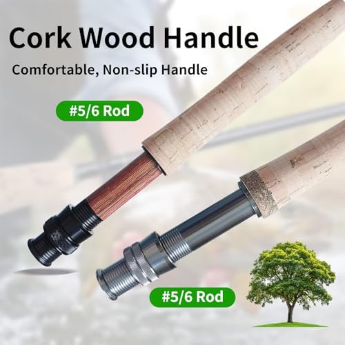 Fly Fishing Rod Combo, 4 Piece Portable 5/6WT Fly Rod with Extra Spare Tip, Pre-Loaded Fly Reel and Fly Line with Flies, Complete Starter Kit for Trout, Bass and Freshwater Fishing - Image 4