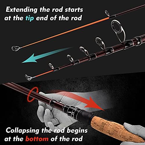 EOW XPEDITE Portable Telescopic Fishing Rods, Spinning & Casting Poles - Image 4