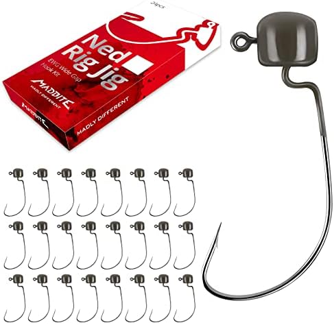 MadBite by KastKing Ned Rig Jig Heads for Soft Fishing Lure Kits by MadBite