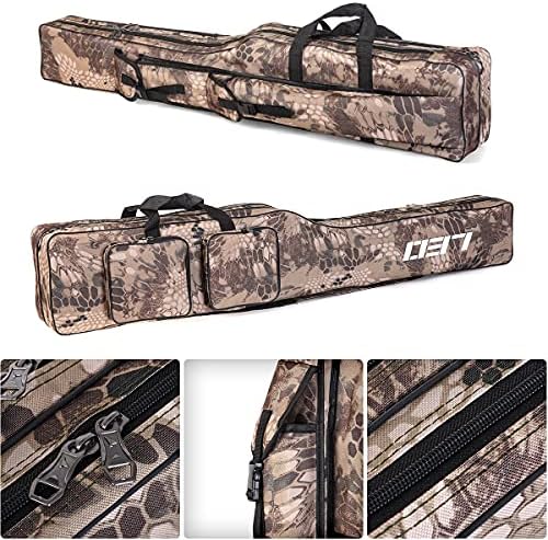 LEOFISHING Fishing Tackle Storage Bag - 130cm/4.27ft Portable Rod & Reel Organizer - Two Layer Durable Oxford Large Capacity Travel Fishing Cover Bag - 5 Colors - Image 3