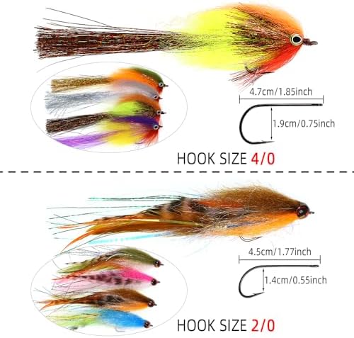 20/22/26PCS Fly Fishing Flies Set, Muskie Bass Pike Streamer Flies - Image 3