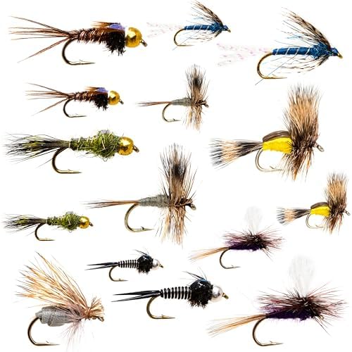 Outdoor Planet 24/26/36 Ultimate Fly Fishing Assorted Flies Kit with Hand-Tied Dry, Wet Flies, Nymphs, Streamers, Terrestrials, Leeches - Ideal Lure Set for Trout, Bass, Salmon, Steelhead for Anglers by Outdoor+Planet