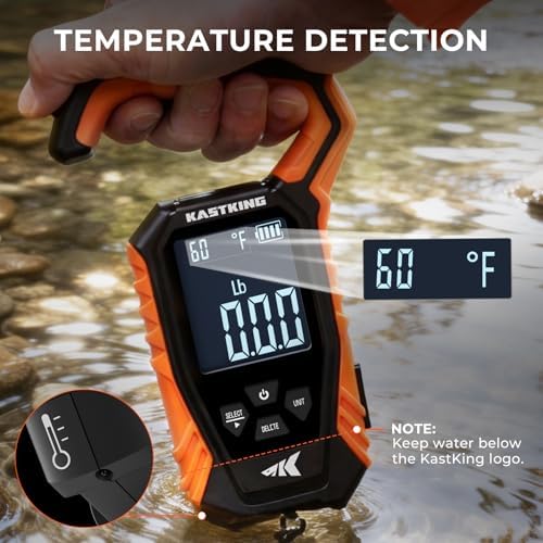 KastKing Weighmaster Digital Fish Scale with Lip Gripper, Orange - Image 3