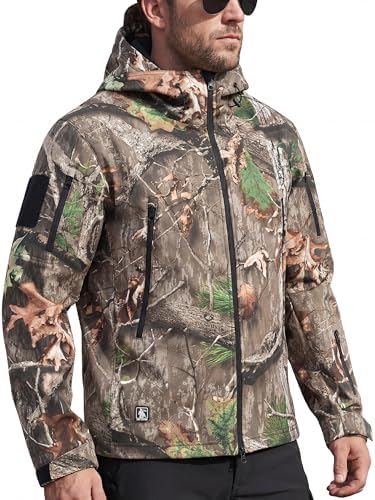 FREE SOLDIER Men's Hooded Waterproof Softshell Jacket by FREESOLDIER