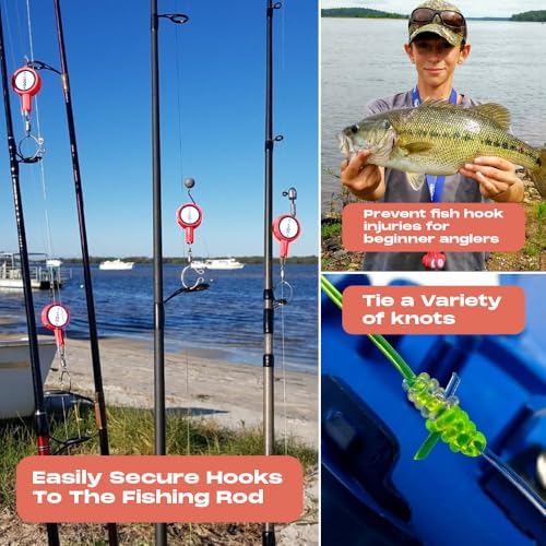 HOOK-EZE Fishing Knot Tying Tool | Protect from Fish Hooks | Tie Fishing Knots Easily | Cool Gadgets for Fishermen | Ice Fly Fishing | Fishing Accessories for Beginner Anglers | Nail Knot Tool - Image 4