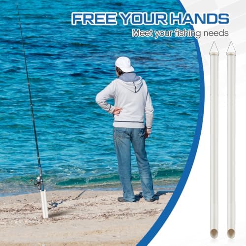 DoubleFill Tubular Sand Spikes for Surf Fishing PVC Surf Shore and Beach Fishing Rod Holder Sand Spike for Beaches, Rivers and Sandy Beaches - Image 5