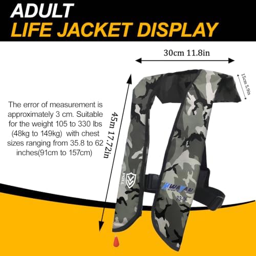 Manual Inflatable Life Jacket for Adults| Supports up to 330 lbs - Image 4