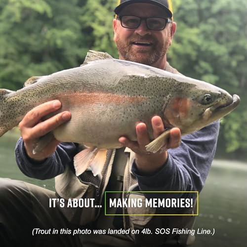 Trout Magnet Trout S.O.S. Fishing Line - 2lb Test, 350 Yard Spool, .16mm Diameter - The Strongest Light Invisible Fishing Line - Made in the USA with Smooth Copolymer for Kink-Free Tangle-Free Fishing - Image 3