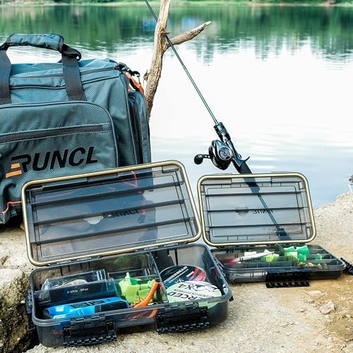 RUNCL Fishing Tackle Box, Waterproof Tray for Jigs Lures, Thicker Floating Tackle Utility Box with Adjustable Dividers, 3600/3700/Large 3700 Size - Image 2