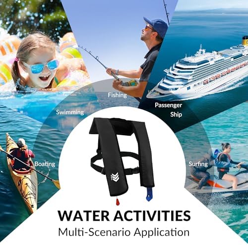 Automatic Life Jackets for Adults Manual Life Vests PFD Low Profile Load Capacity Up to 330lbs 725M - Image 6