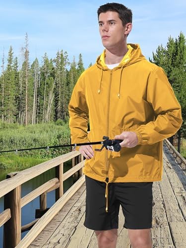 UIQUR Mens Rain Jacket Raincoat Waterproof Windbreaker - Image 3