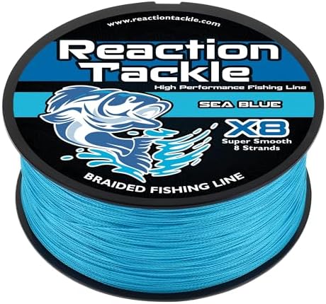 Reaction Tackle Braided Fishing Line - Pro Grade Power Performance for Saltwater or Freshwater Fish - Colored Fishing Line Braid for Extra Visibility by ReactionTackle