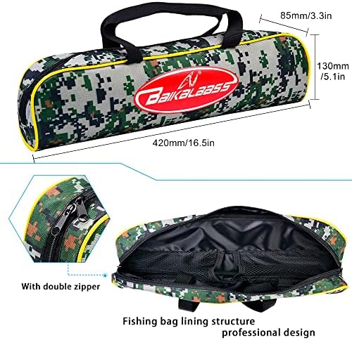 Fishing Rod and Reel Combo - 6.9ft Telescopic Spincast Rod with Left Handed Baitcasting Reel Combos - Sea Saltwater Freshwater Ice Bass Fishing Tackle Set - Fishing Rods Kit - Image 3