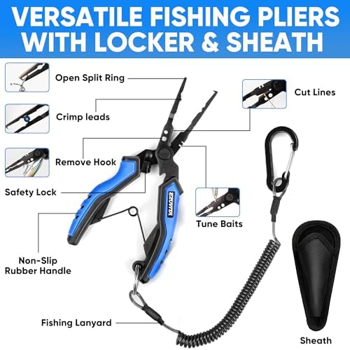 7-Piece Fishing Tool Kit with Pliers, Fillet Knife and Lip Gripper - Image 4