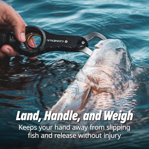Gomexus Fish Lip Gripper with Scale,Max 40lbs Scale,for Safe Handling Fish,Easy Hook Removal-Ideal Fishing Gifts for Men - Image 2