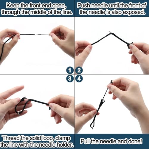 9KM DWLIFE Carp Fishing Baiting Needle Kit, Hair Rig Tools for DIY Rigs - Image 3