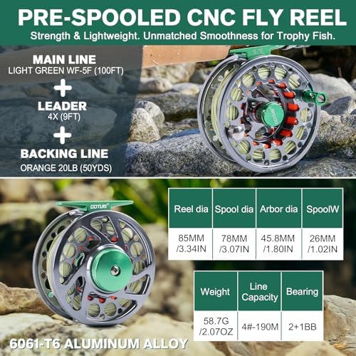 Goture Fly Fishing Kit & Gear Bag, 9FT Fly Rod and Reel Combo - Image 2