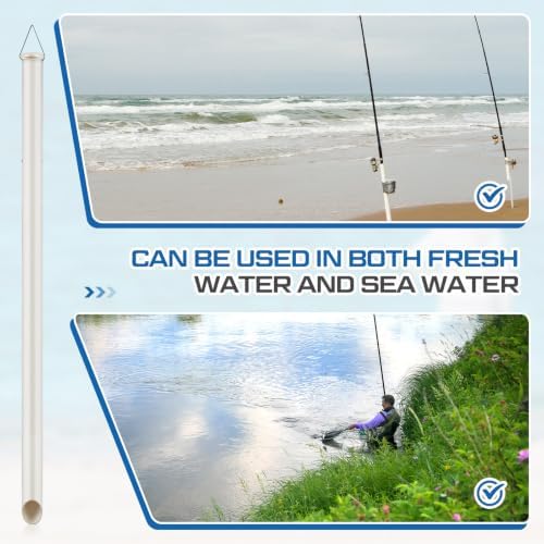 DoubleFill Tubular Sand Spikes for Surf Fishing PVC Surf Shore and Beach Fishing Rod Holder Sand Spike for Beaches, Rivers and Sandy Beaches - Image 4