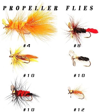 Fly Fishing Flies Assortment Kit Dry Wet Nyphms Tenkara Popper Streamer Woolly Bugger for Trout Bass Salmon Steelhead with Fly Box - Image 3