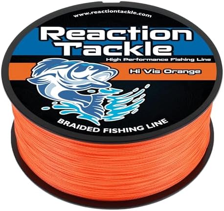 Reaction Tackle Braided Fishing Line - Pro Grade Power Performance for Saltwater or Freshwater Fish - Colored Fishing Line Braid for Extra Visibility by ReactionTackle