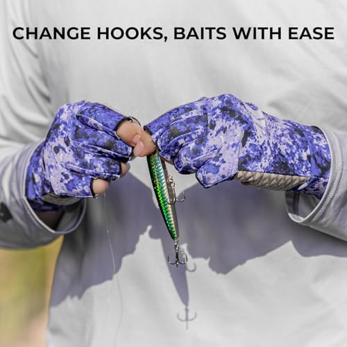 KastKing La Sal UPF50+ Fingerless Fishing Gloves, Men and Women - Image 5