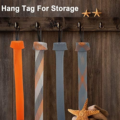 Fishing Rod Cover - 4 Pack Rod Sleeve Socks with Lanyard for Fly, Spinning, Casting, Sea Fishing - Image 6
