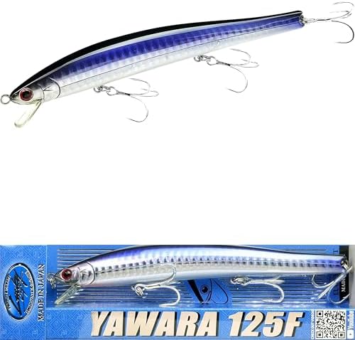 Lucky Craft FlashMinnow 125 YAWARA Saltwater Fishing Lure, Jerkbait for Halibut and Sea Bass, Long Casting Fishing Gear, Slow Sinking 5in 0.7oz, Tackle Box and Fish Accessories by LuckyCraftUSA