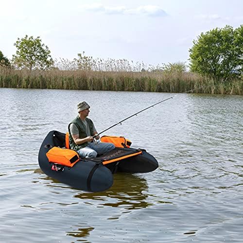 PEXMOR Inflatable Fishing Float Tube, Float Tubes for Fishing w/Rod Holder | Fish Ruler | Pump | Carry Bag | Adjustable Straps| Storage Pockets, 350LBS Capacity Fly Fishing Belly Boat - Image 7