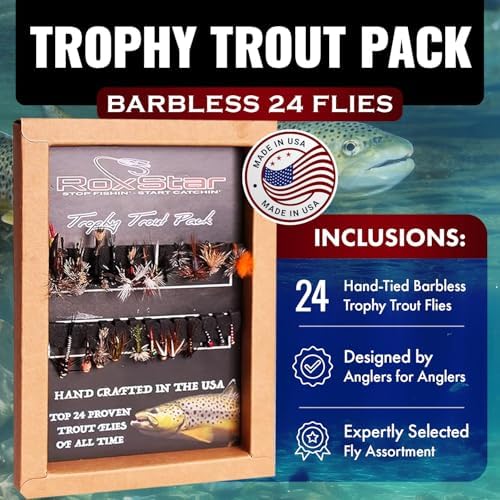 RoxStar Fly Shop Trophy Trout Top Wet & Dry Flies for Trout. Proven Nationwide to Catch Fish! Tied in-House Never Outsourced Fly Fishing Gift - Image 2