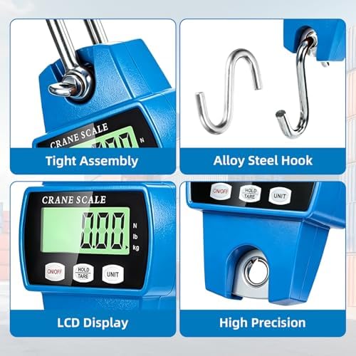 Digital Hanging Scale, 1100lb/500kg Crane Scale - Image 2