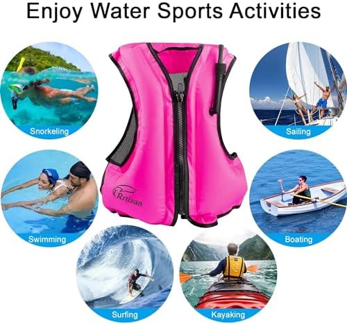 Rrtizan Inflatable Snorkel Vest for Adult, Suitable for Adult 90-220lbs - Image 6
