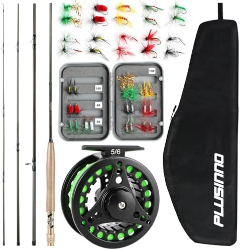PLUSINNO Fly Fishing Rod and Reel Combo Kit, Fly Fishing Rod for Starters by PLUSINNO