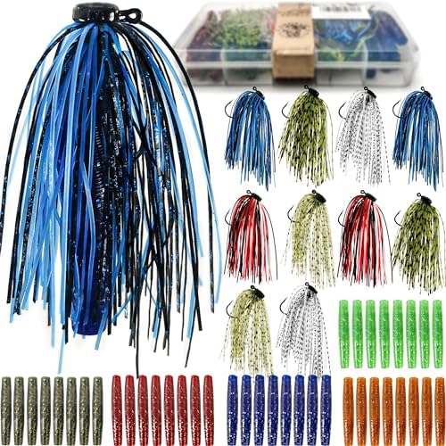 Ned Rig Kit with Ned Rig Jig Heads Hook Bait Worm for Bass Fishing by VMSIXVM