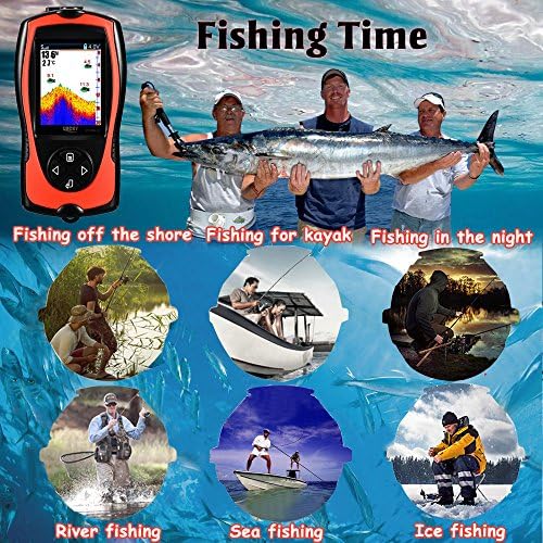 LUCKY Portable Fish Finder Handheld Kayak Fish Finders Wired Fish Depth Finder Sonar Sensor Transducer for Boat Fishing Sea Fishing - Image 5