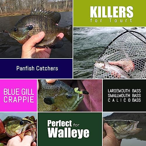 Crappie Tube Lures Jig Heads Soft Plastic Baits Worms Kit - Image 6