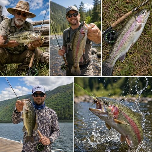 TOPFORT Fly Fishing Rod and Reel Combo, 4-Piece Fly Rod Kit with Complete Fly Fishing Gear: Fly Rod, Pre-Spooled Fly Fishing Reel, Fishing Flies, Leader, Forceps, Nipper and Carrying Case - Image 7